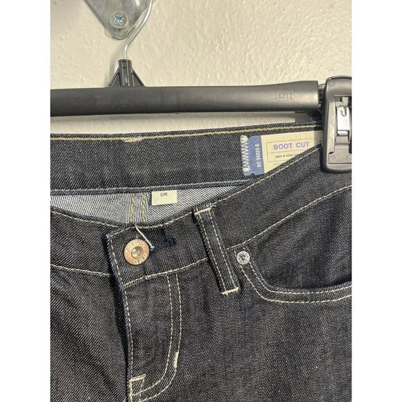 Gap Mid Rise Boot Cut Jeans Womens Sz 24R 0R Blue Dark Wash Low Rise 5 Pocket - Picture 4 of 16